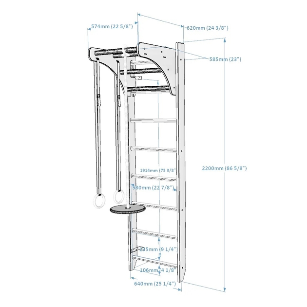 BenchK wall bars system 111+A204